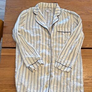 Madewell Blue Striped Button-Up Pajama Top
